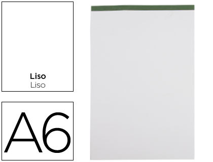 Bloc notas Liderpapel A6 80h 60 g/m² liso sin tapa